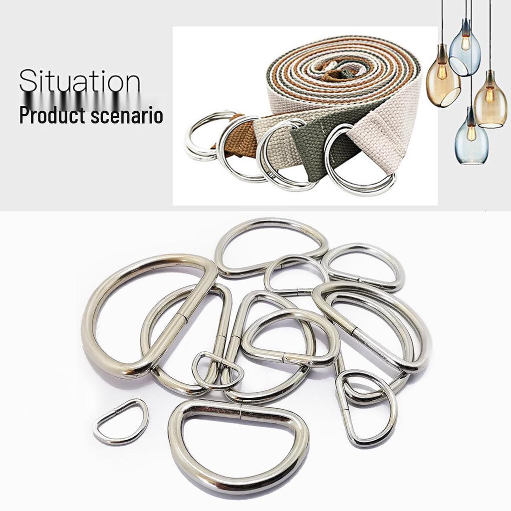 Iron Silver D-Ring Buckle for Handbag & Backpack Accessories