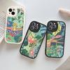 Dschungel Kunst Illustration Schlange Katzen Faultier Für IPhone 16 15 14 13 12 11 Pro Max Plus Leder Handyhülle