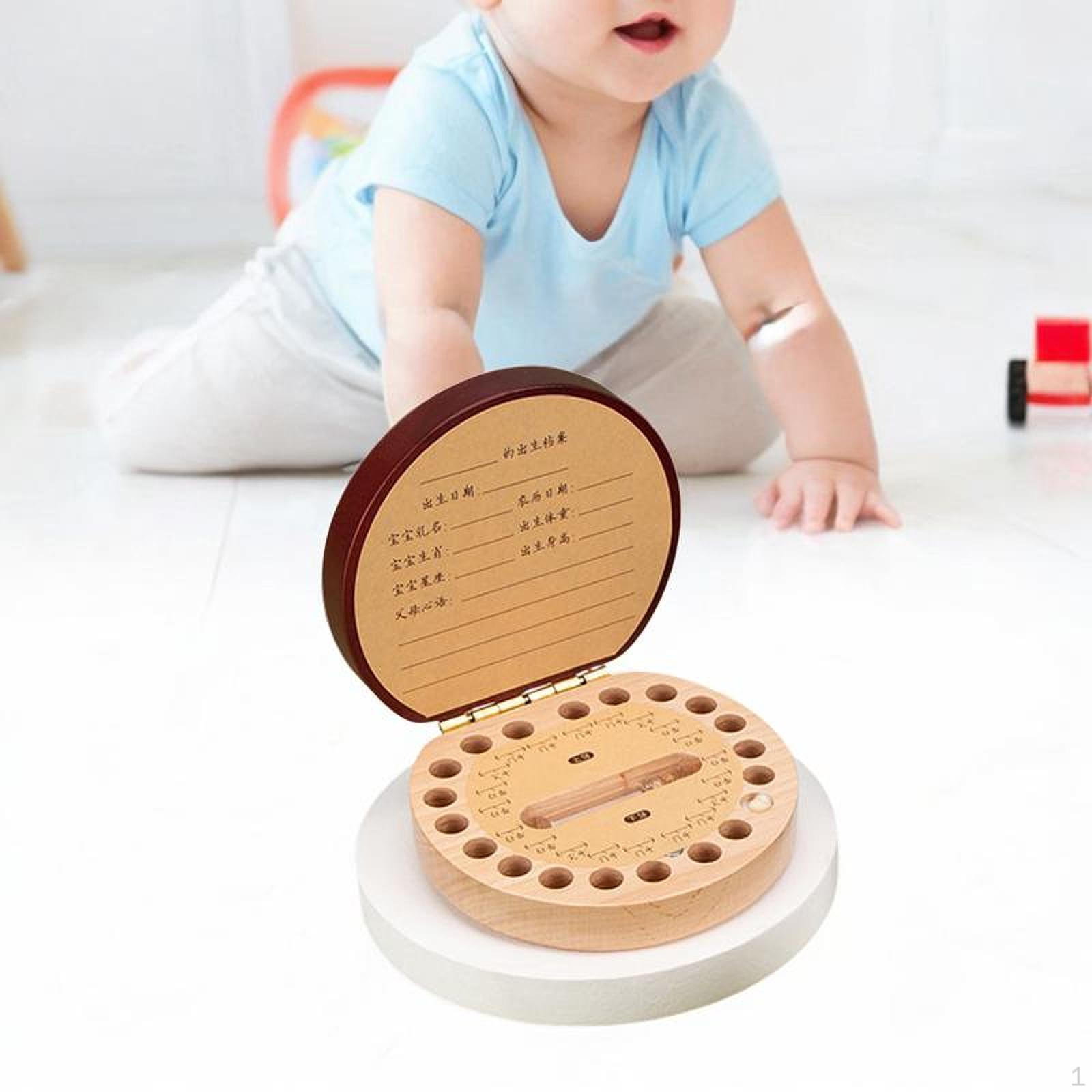 

Коробочка для молочних зубів на пам ять, Дитячий контейнер, Дерев яний практичний, Колекція зубів Зберігання зубів boys