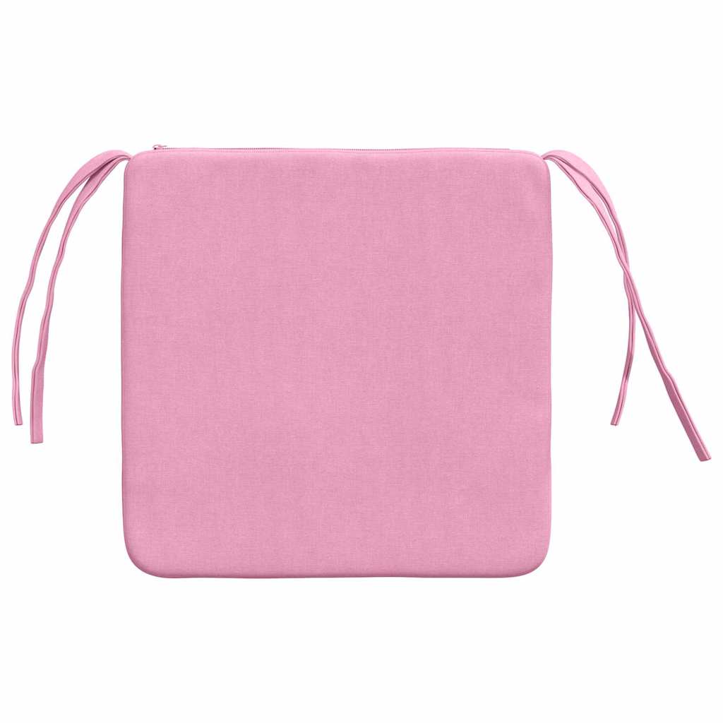 Seat Cushions 4 Pieces Pink 40 X 40 X 3 Cm Fabric