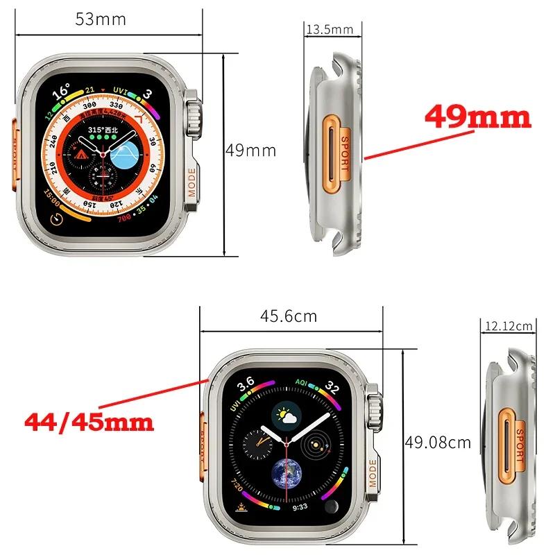 Metal Case for Apple Watch Ultra 2 49mm 46mm 45 44 42mm Protector Case Aluminum Cover Bumper Frame for iWatch 10 9 8 7 6 5 4 SE