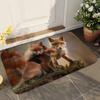 1pc Cute Fox Animal Bathroom Absorbent Mats Anti-Slip Mats Home Decor Supplies Carpets Home Kitchen Floor Mats