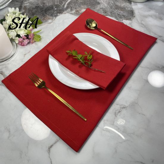 Farmhouse Style Napkins Rustic Linen Napkin, 16 Inch Cloth Solid Color Stitched Machine Washable Napkin for Dining Table Wedding Bridal Shower
