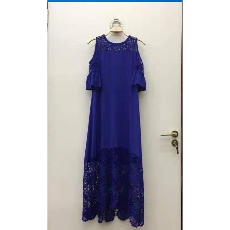 Modna Elegancka Sukienka Letnia z Koronki z Krótkim Rękawem Dekolt O Odkryte Ramiona Dopasowana Damska Sukienka A-line na Imprezę Do Biura Casualowa Prosta Luźna Odzież