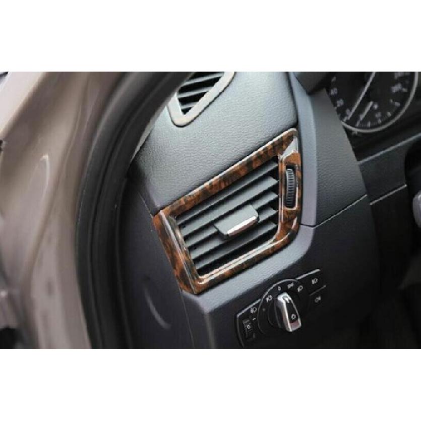 Cover Trim Console L&R Air Outlet Vent For BMW X1 E84 2010-2015 Agate Wood Grain