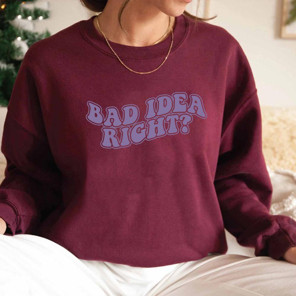 Bad Idea Right Sweatshirt Olivia Guts Album Sweatshirts Album Songs Merch Women Hoodies Long Sleeve Pullovers Gift for Fans