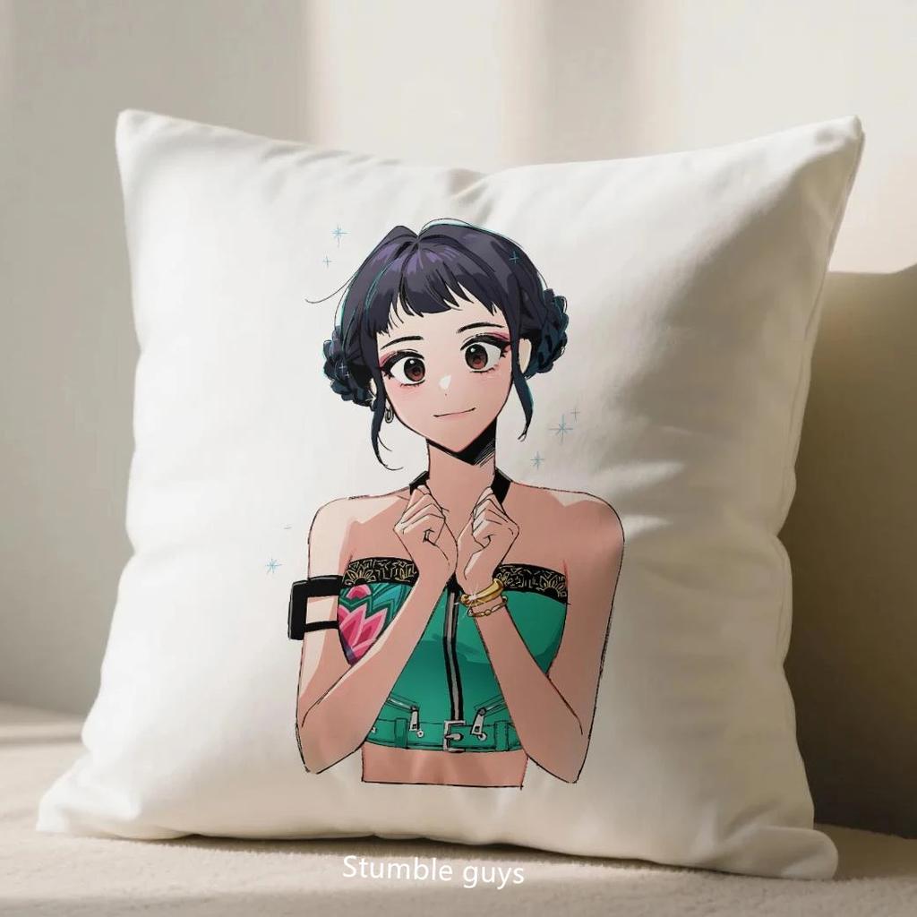 Demon Hunters Kpop Pillowcase Anime 45X45cm Sofa Cushion Cover Cute Decor For Kpop Fans Living Space