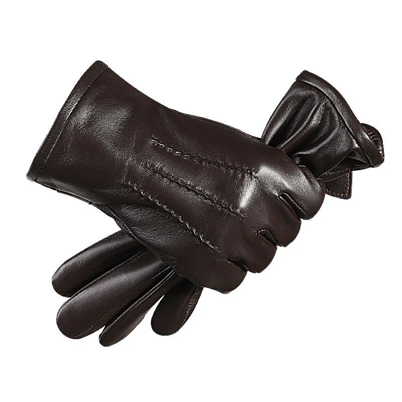 GOLOVEJOY DP21 Autumn and Winter Leather Thicken Fleece Windproof Waterproof Touch Screen Driving Motorcycle Outdoor Gloves M