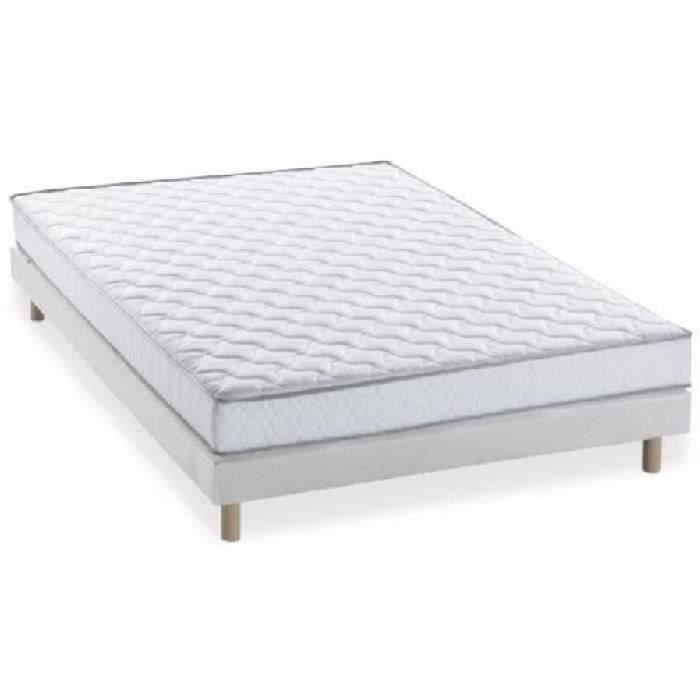 Ensemble matelas + sommier 140 x 190cm - Mousse à mémoire de forme - DEKO DREAM Koysi