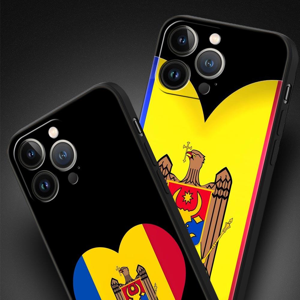 Moldova flag Phone Case For iPhone 16e 15 14 13 12 11 Pro Max XS X XR SE 7 8 Plus Shell iPhone 16 Soft TPU Cover