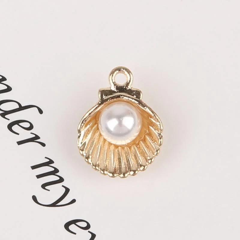 8Pcs Imitation Pearl Shell Pendant Handmade Earrings DIY Jewelry Material Package Bracelet Necklace Earring Accessories.