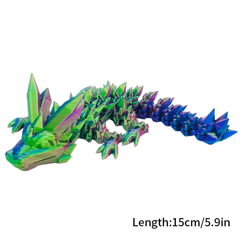 3D Printed Chinese Dragon Rotatable Dragons Kid Gifts Realistic Dragon Statue Landscaping Decoration Printed Figures Animals