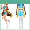 One Piece Nami Cosplay Costume Colorful Sleeveless Dress For Halloween Anime Fans