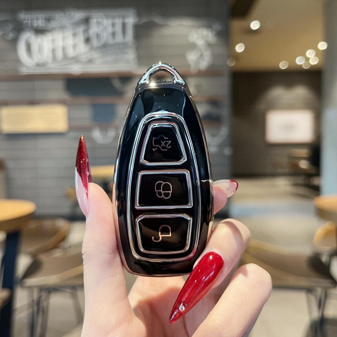 

Fashion Keychain Car Key Case Cover Shell Fob for Ford Focus 3 4 ST Fiesta Fusion Kuga Ecosport Mondeo MK3 MK4 Jewelry gifts