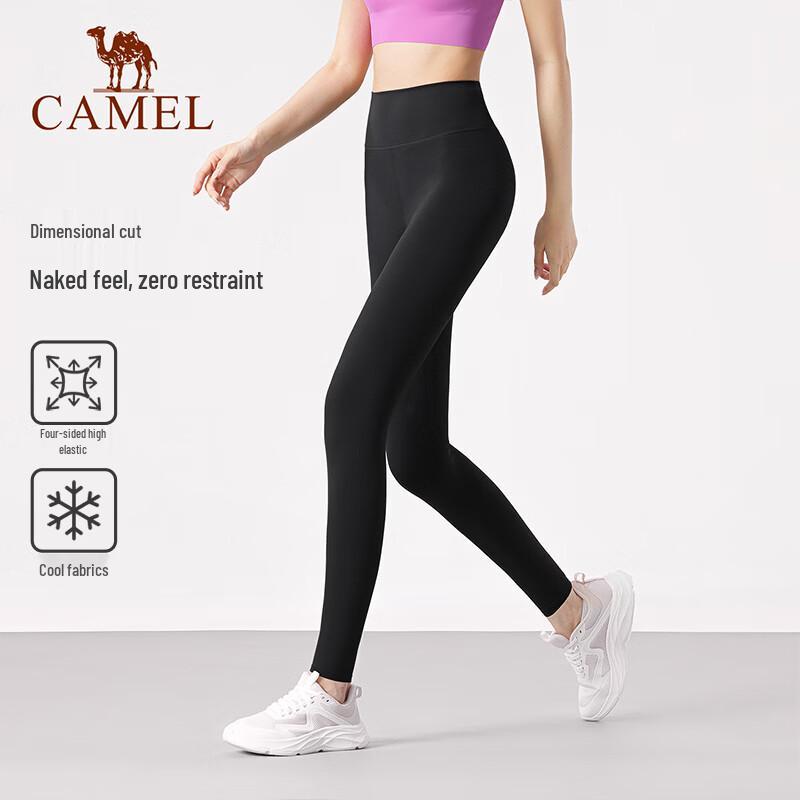 CAMEL Women s High-Waist Tummy Control Seamless Yoga Pants S