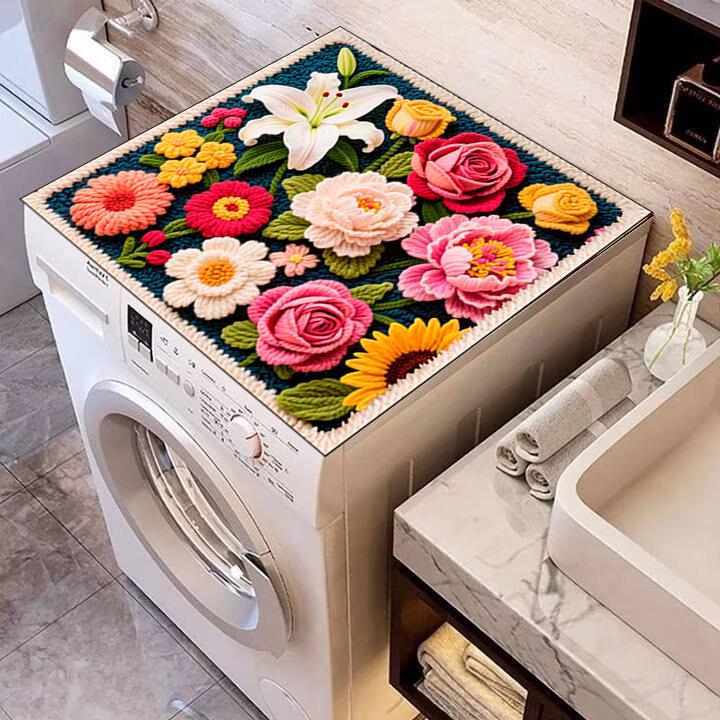 

Пилонепроникний 3D квітковий діатомовий бруд водонепроникний та абсорбуючий протиковзкий килимок для пральної машини або тумбочки 40x50cm (Crystal Velvet)