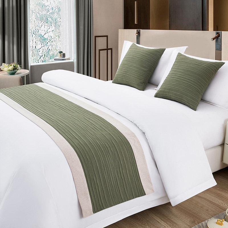 

Jacquard Bed Runner Scarf 1.2/1.5/1.8/2.0m Soft Luxury Bedding Protector Slipcover Bedroom Guestroom Hotel Wedding Room Decor 50x160cm