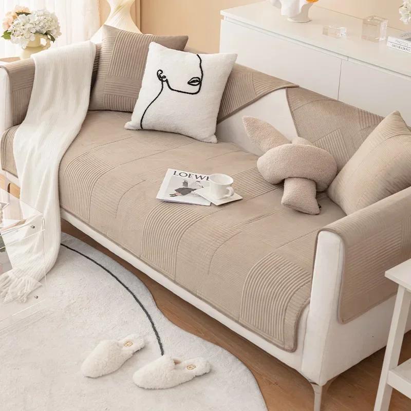 Thicken Plush Sofa Covers Pets Kid Mat Sofas Towel Anti-slip Couch Protector Slipcover Removable Sofa Blanket for Living Room