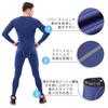 Sports Top and Bottom Long Sports Compression Compression Summer Cool NV L [Muxuryee] Men's Innerwear, Set, Sleeve, Tights, Wear, Undershirt,