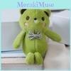 Grid Tie Bow Teddy Bear Plush Toy  Soft Fill Doll Backpack Keychain Holiday Gift