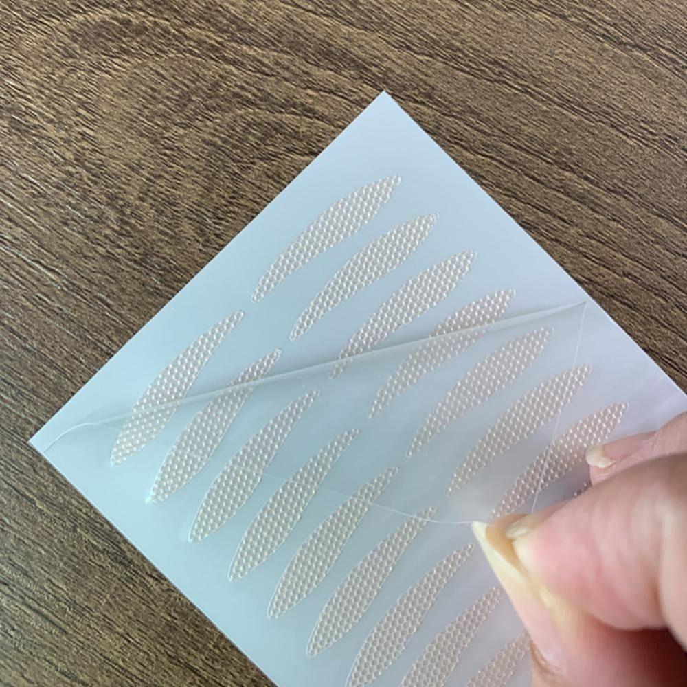 200 Pairs Fold Eyelid Lace Mesh Eyelid Sticker Water Spray Self-adhesive Fiber  Makeup Tools