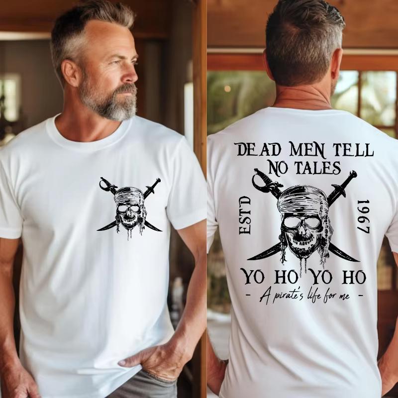 Comfort Colors Pirates of The Caribbean Dead Men Tell No Tales Skjorte Vintage Piratskjorte Retro 90-talls Piratskjorte