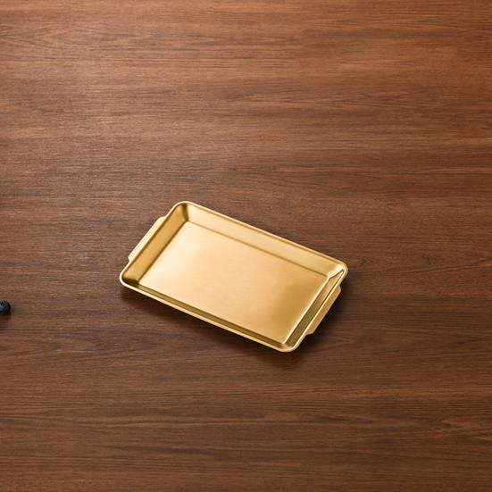 Stainless Steel BBQ Serving Tray Heavy Duty Rectangular Serving Platter with Handles Dishwasher Safe