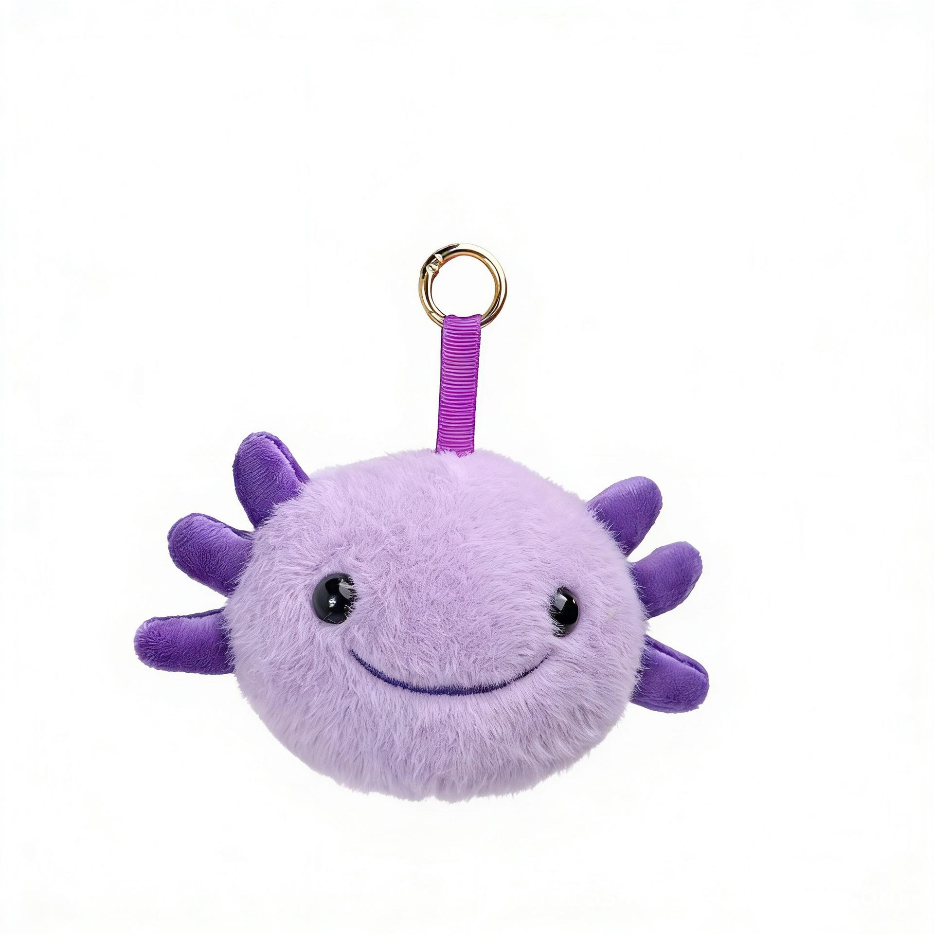 Nouvelle Pièce Suspendue de 10 cm Kawaii Dessin Animé Salamandre Poupée Axolotl Jouet en Peluche Animal en Peluche Poupées Bébé Enfants Cadeaux d'Anniversaire violet