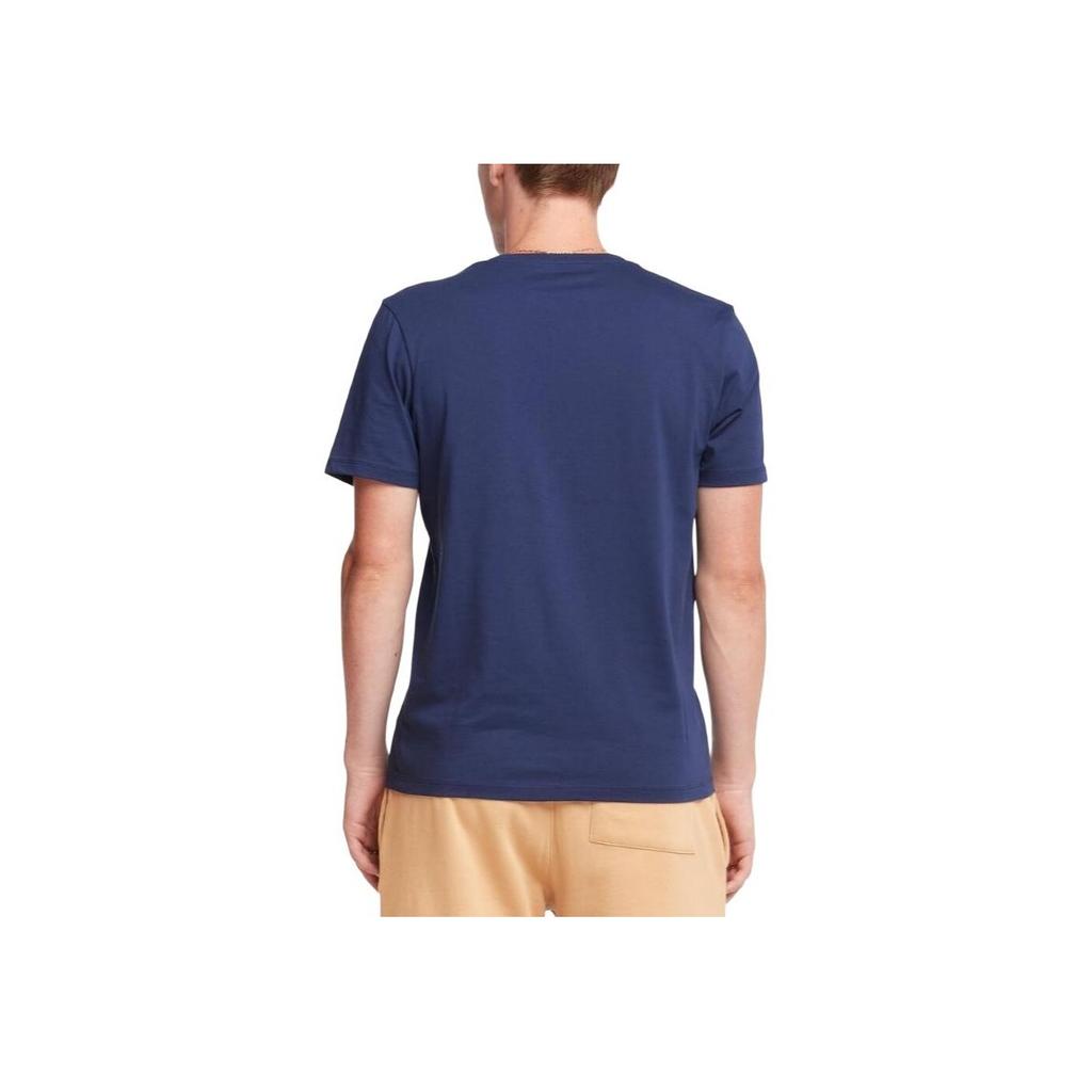 Timberland Zewnętrzna Oddychająca Koszulka z Nadrukiem Literowym Wygodna Miękka z Krótkim Rękawem Unisex Top Oceaniczny Niebieski A41F5EJ3