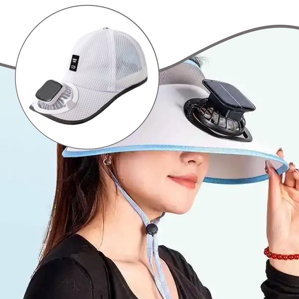 Solar Fan Baseball Cap Cooling for Travel Camping