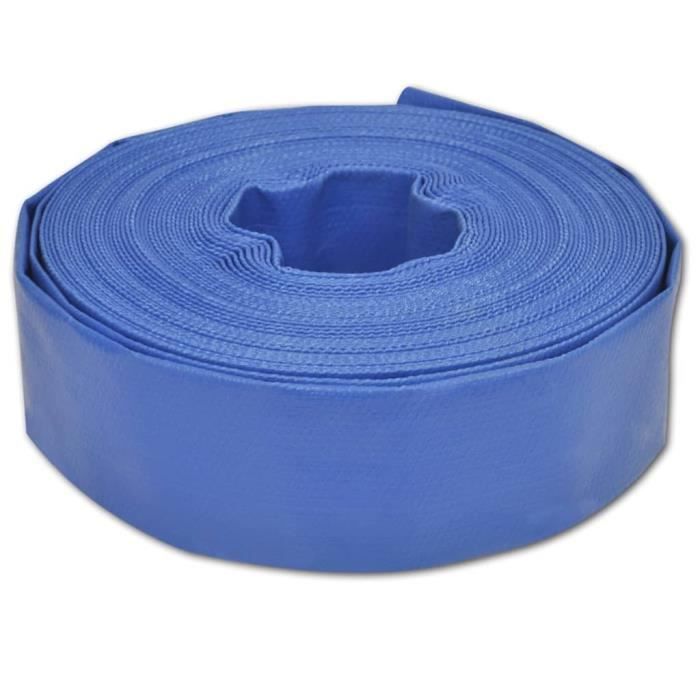 VidaXL Tuyau plat 50 m 3" PVC 151799