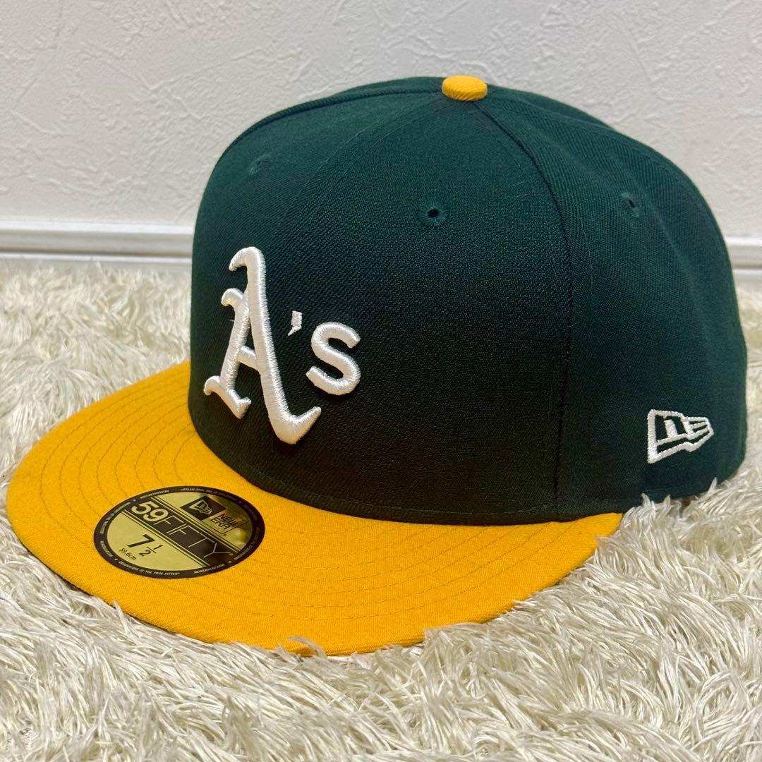 Used Beautiful item New Era 59FIFTY Athletics A s Cap Embroidery