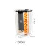 Transparent Food Storage Containers 460/700/1300ML Kitchen Airtight Plastic Storage Boxes Stackable Cans forKitchen Organization