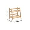 Countertop Organizer 2 Layer Coffee Cup Holder Multipurpose Bamboo Storage Shelf for Hotel Apartment Dressing Table Kitchen Home