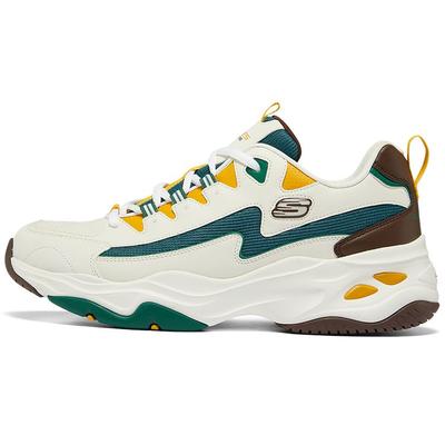 DLites 4.0 Tessuto Pelle Sintetica Comodo Ammortizzante Resistente Basse Scarpe da Papà Sneaker Uomo Bianco Verde 237224-WGR