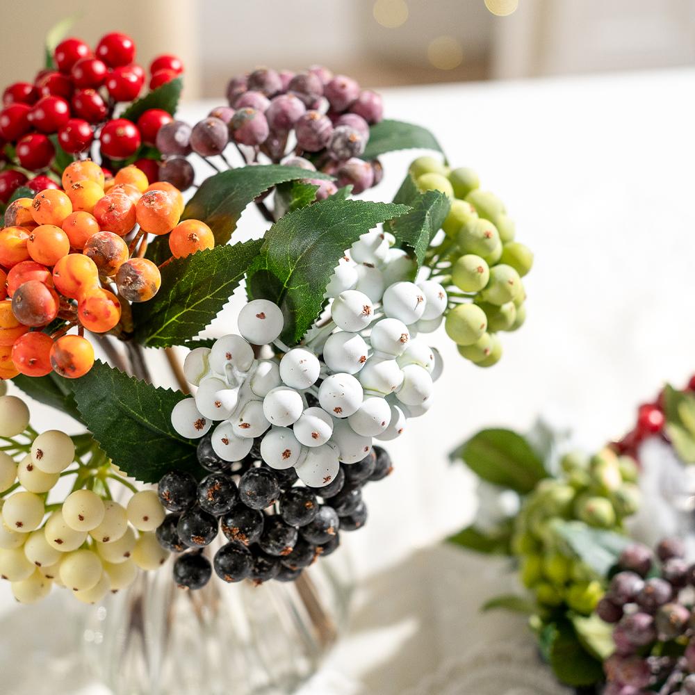 1Pcs Artificial Berry Bundle Chritsmas Decoration Chritsmas Tree Ornaments for Home Decor Navidad New Year Party Supplies Gifts