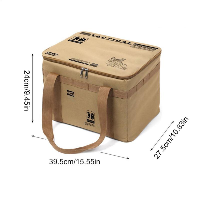 Camping Organizer Bag Camping Cookware Organizer Tote Bag 30L Ergonomic Handle Design Folding Duffel Waterproof For Drinks Pot