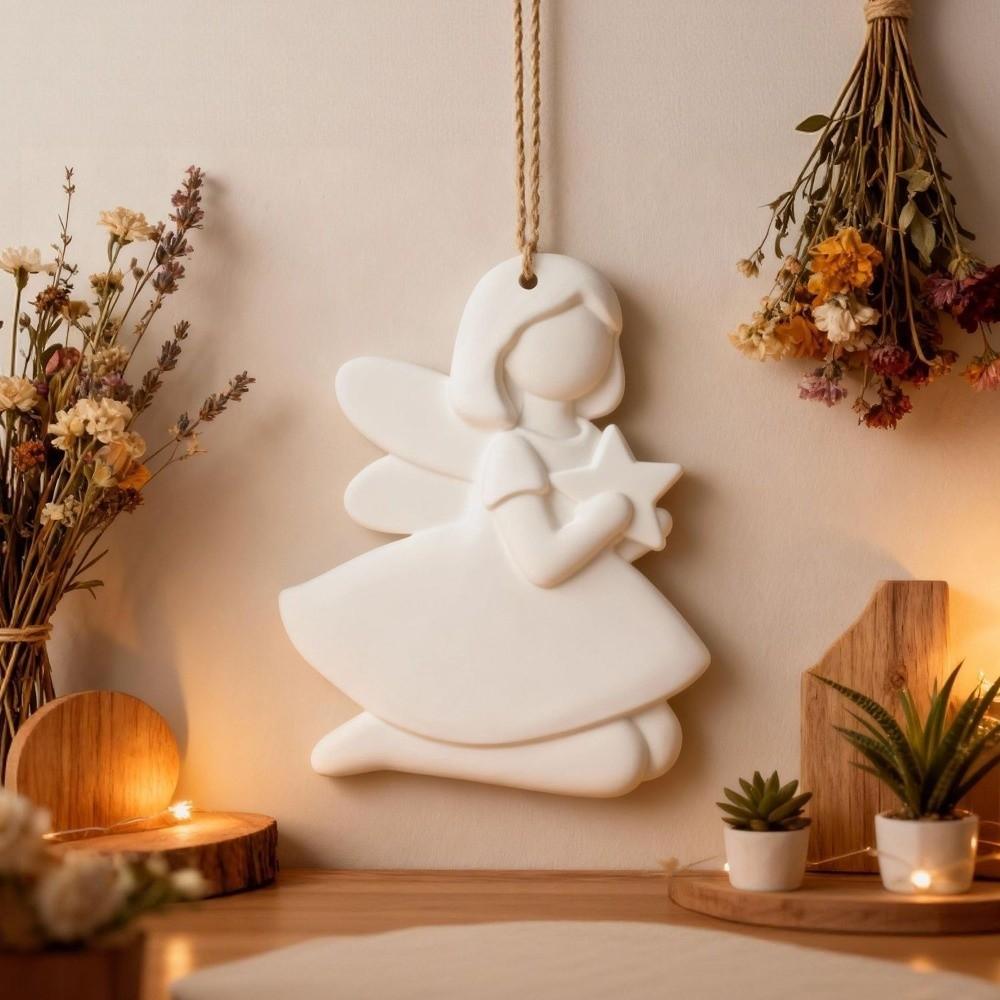 Little Girl Star Pendant DIY Resin Mold Little Angel Home Decoration Plaster Silicone Mold DIY Resin Craft Angel Plaster Mold
