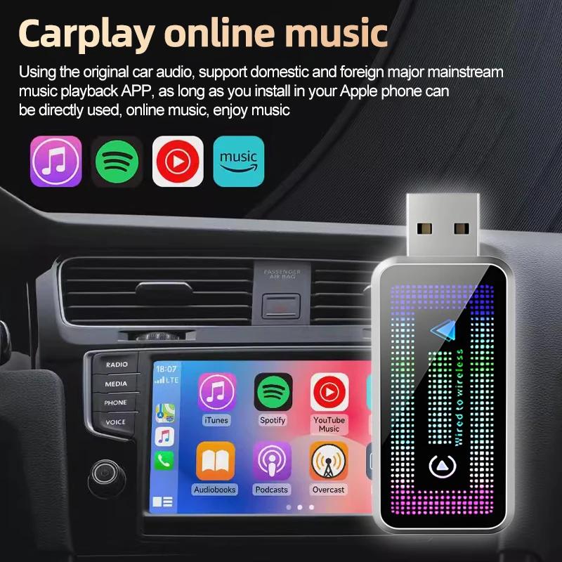 Fashion 2in1 Wired To Wireless CarPlay Android Auto Adapter OEM Car Stereo With USB and Lights For Mercedes-Benz CLS Series C257
