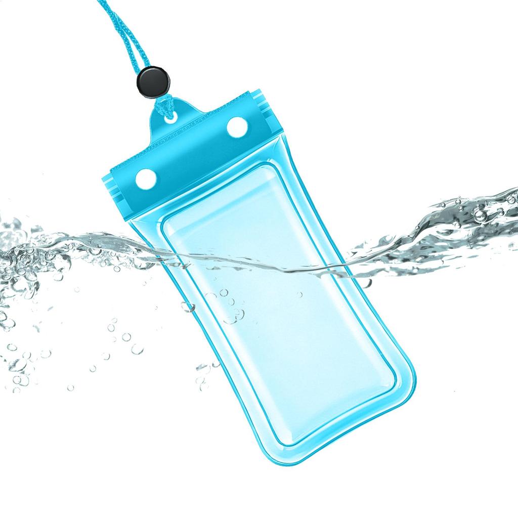 Universal Waterproof Phone Case Dry Bag with Lanyard Transparent Touch Screen for Beach Diving Snorkeling Surfing Travel