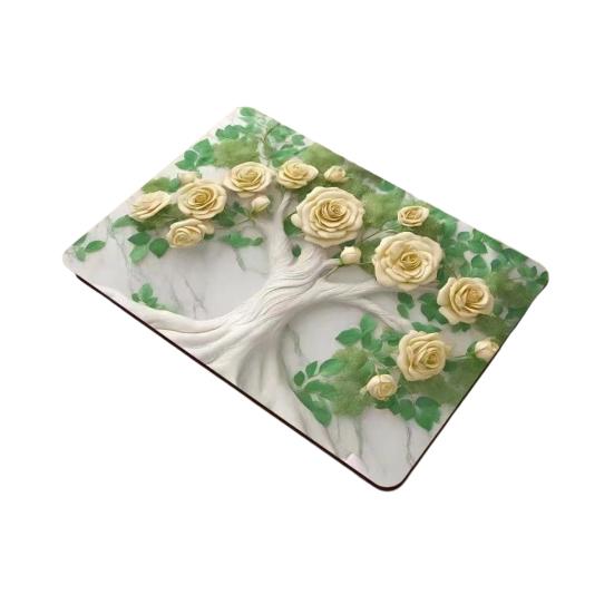 Floral Dish Drying Mat Absorbent Kitchen Drying Mat Reusable Washable Dish Drying Pad Non-slip