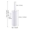 Stainless Steel Toilet Brush Wall Mounted & Freestanding, Odor-Proof Cover Anti-Drip, 360° Soft Bristles Rustproo
