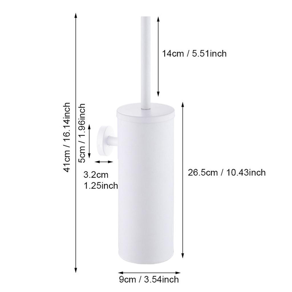 Stainless Steel Toilet Brush Wall Mounted & Freestanding, Odor-Proof Cover Anti-Drip, 360° Soft Bristles Rustproo