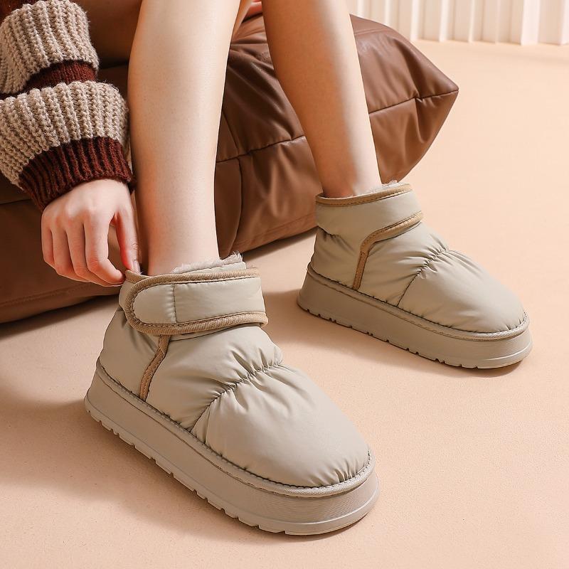 Waterproof Shoes for Women, Thick-soled and Fleece Warm Snow Boots, Simple Cotton Shoes for Men