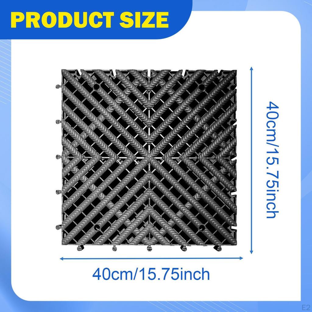 Drainage Floor Tile Mat Modular Splicing Thickened Interlocking Grille with Drain Holes for