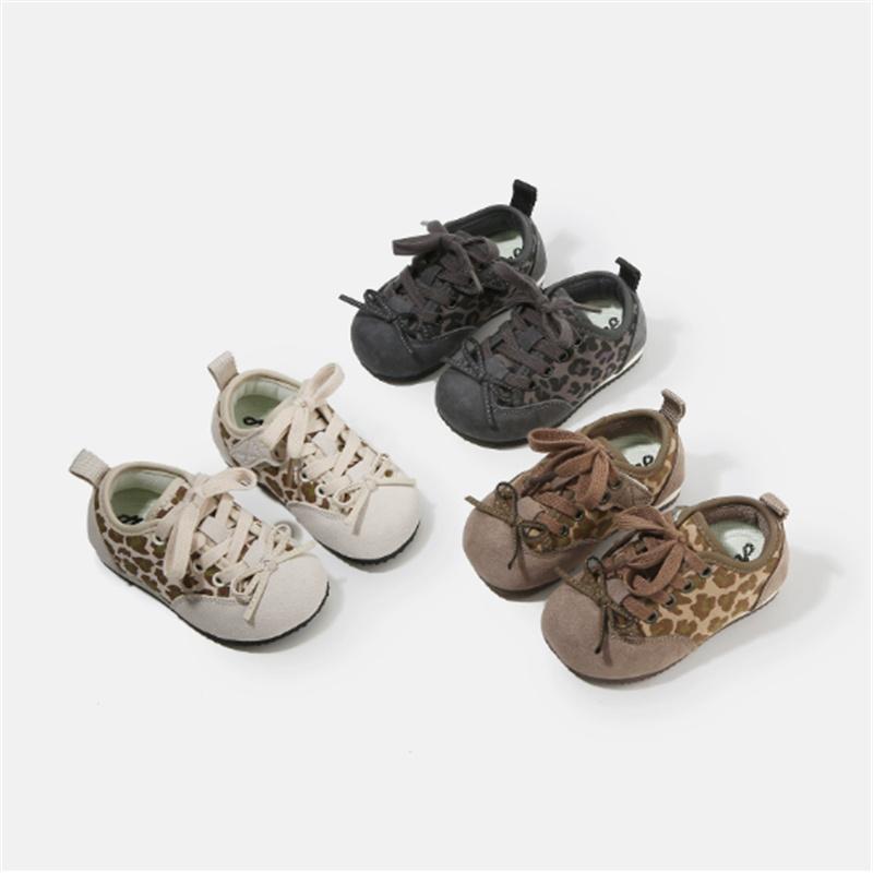 Children Shoes  New Autumn Toddler Girls Sport Shoes Leopard Print Soft Sole Breathable Outdoor Tennis Fashion Kids Sneakers