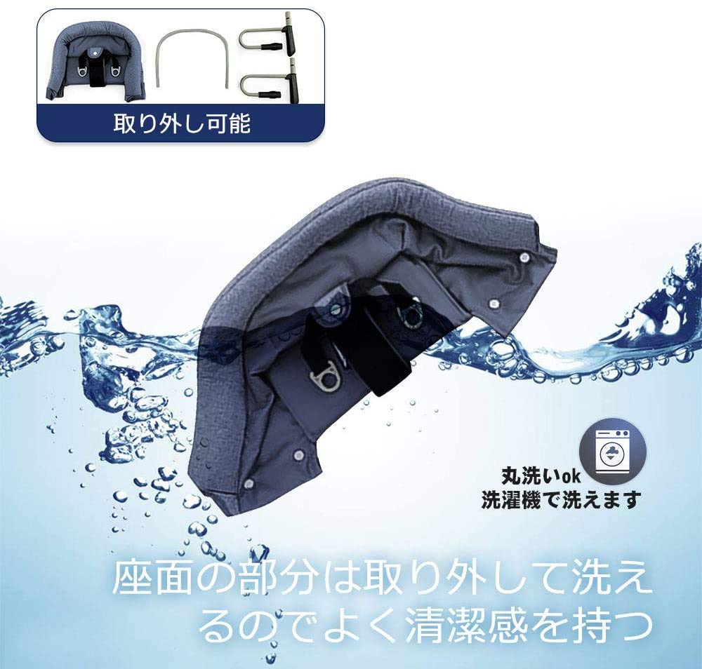 Laiqianle Folding Baby Table Chair, Ideal for Children 6 Months to 3 Years Old (Black)