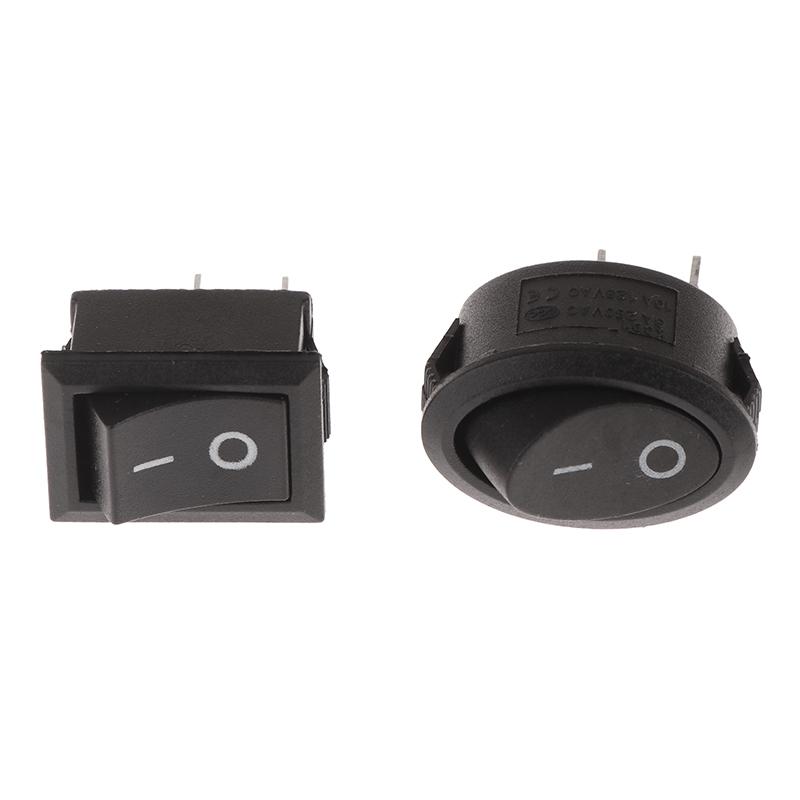 10Pcs /Lot Kcd1/Kcd7 Oval Rocker Switch 2 Pins 2 Gears Electric Kettle Rocker Power Switch On-Off Boat Shape Switch
