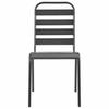 Stackable Garden Chairs 2 pcs Steel Gray