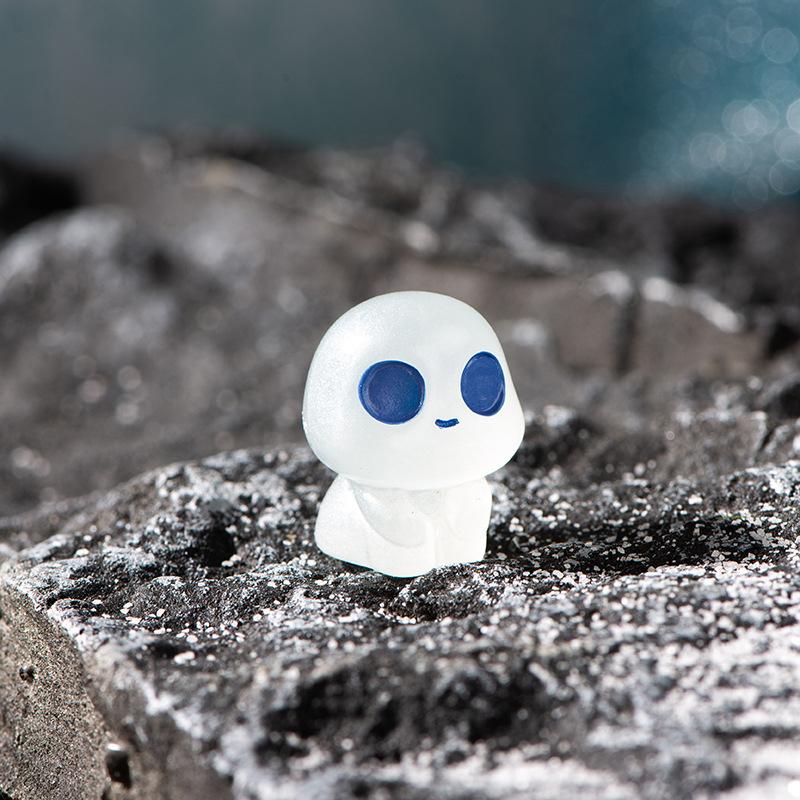 Creative Cartoon Luminous Ghost Figurine Micro Landscape Decoration Cute Miniatures DIY Home Decoration Accessories Gifts